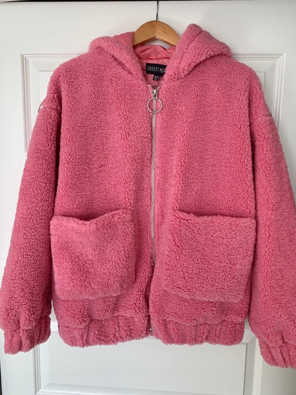 Current Mood Dolls Kill ‘TEENAGE KICKS TEDDY COAT’ Pink Sherpa Jacket XS/L NWT